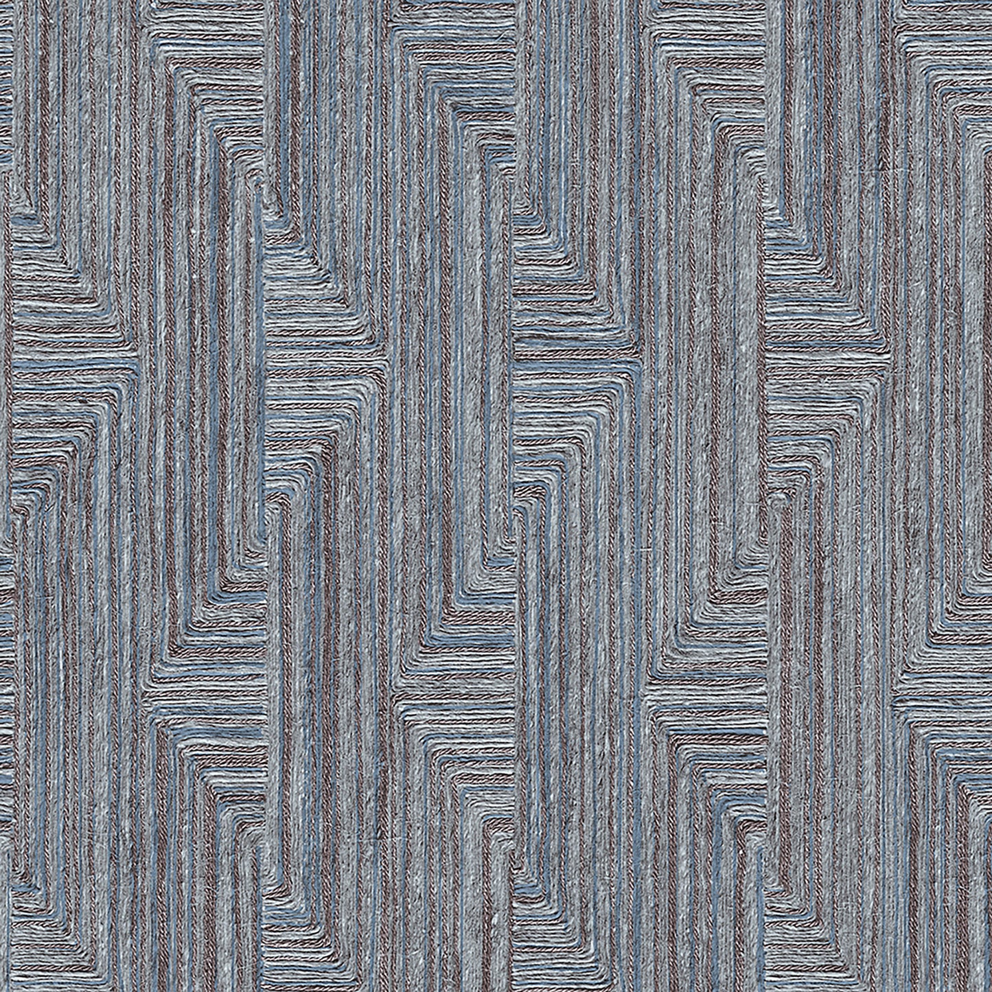 VEER DECOR Threadline Geo Stitch Navy Wallpaper Geometrics Contemporary, Transitional Brown Wallpaper - 8384-AA6