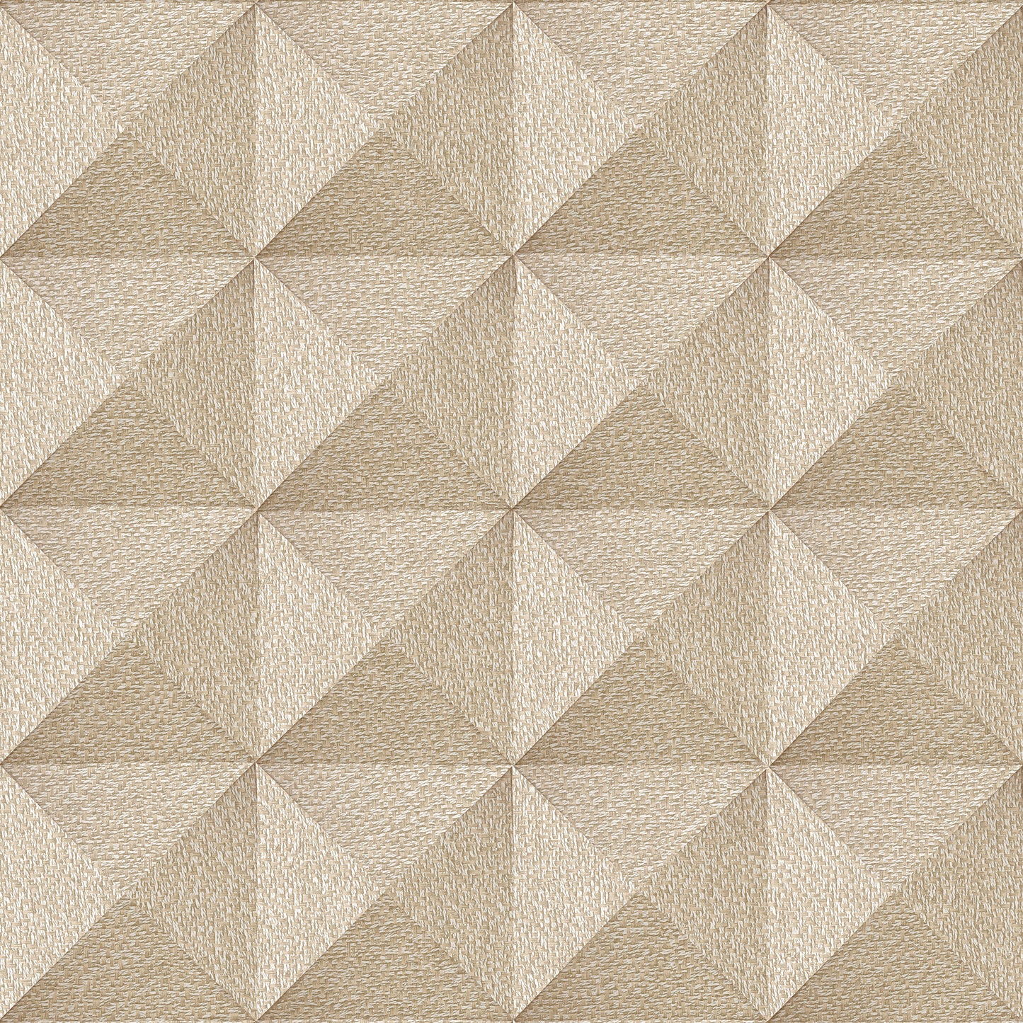 VEER DECOR Woven Prism Beige Wallpaper Geometrics Contemporary, Transitional Beige Wallpaper - 8384-AJ3