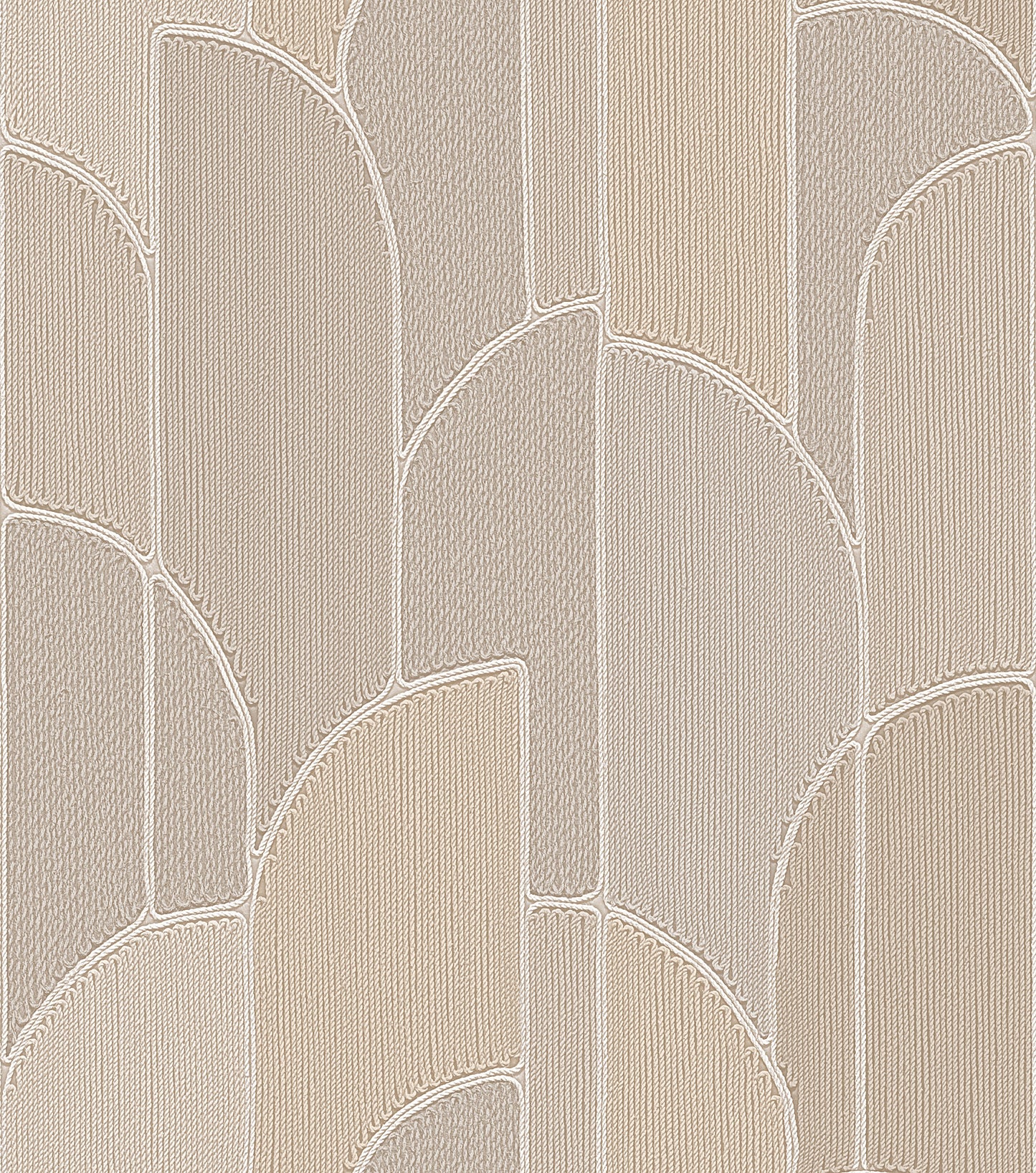 VEER DECOR Stitched Arches Beige Wallpaper Geometrics Transitional, Contemporary Beige Wallpaper - 8385-AC2