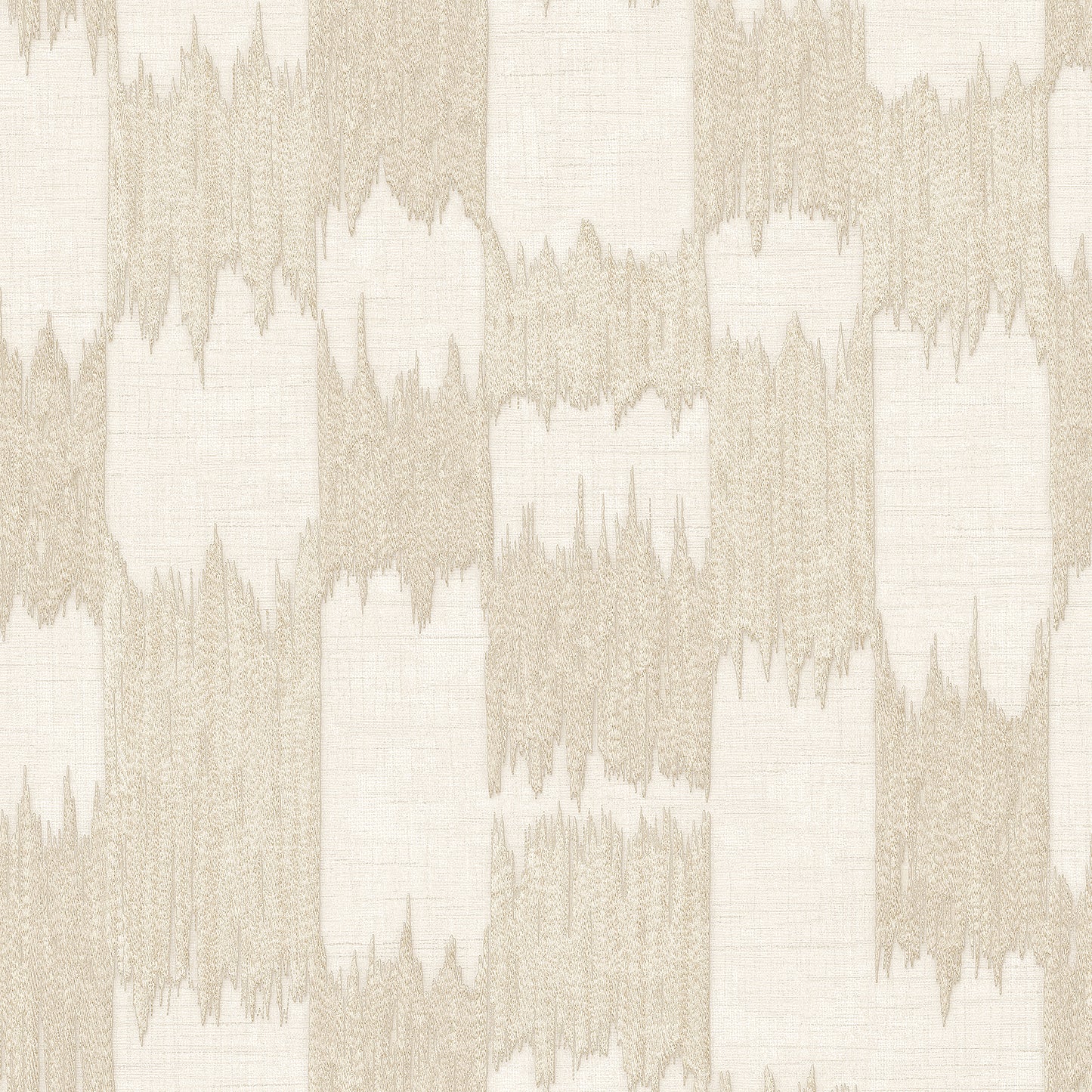 VEER DECOR Ikat Echo Beige Wallpaper Geometrics Contemporary, Transitional Beige Wallpaper - 8388-AC2