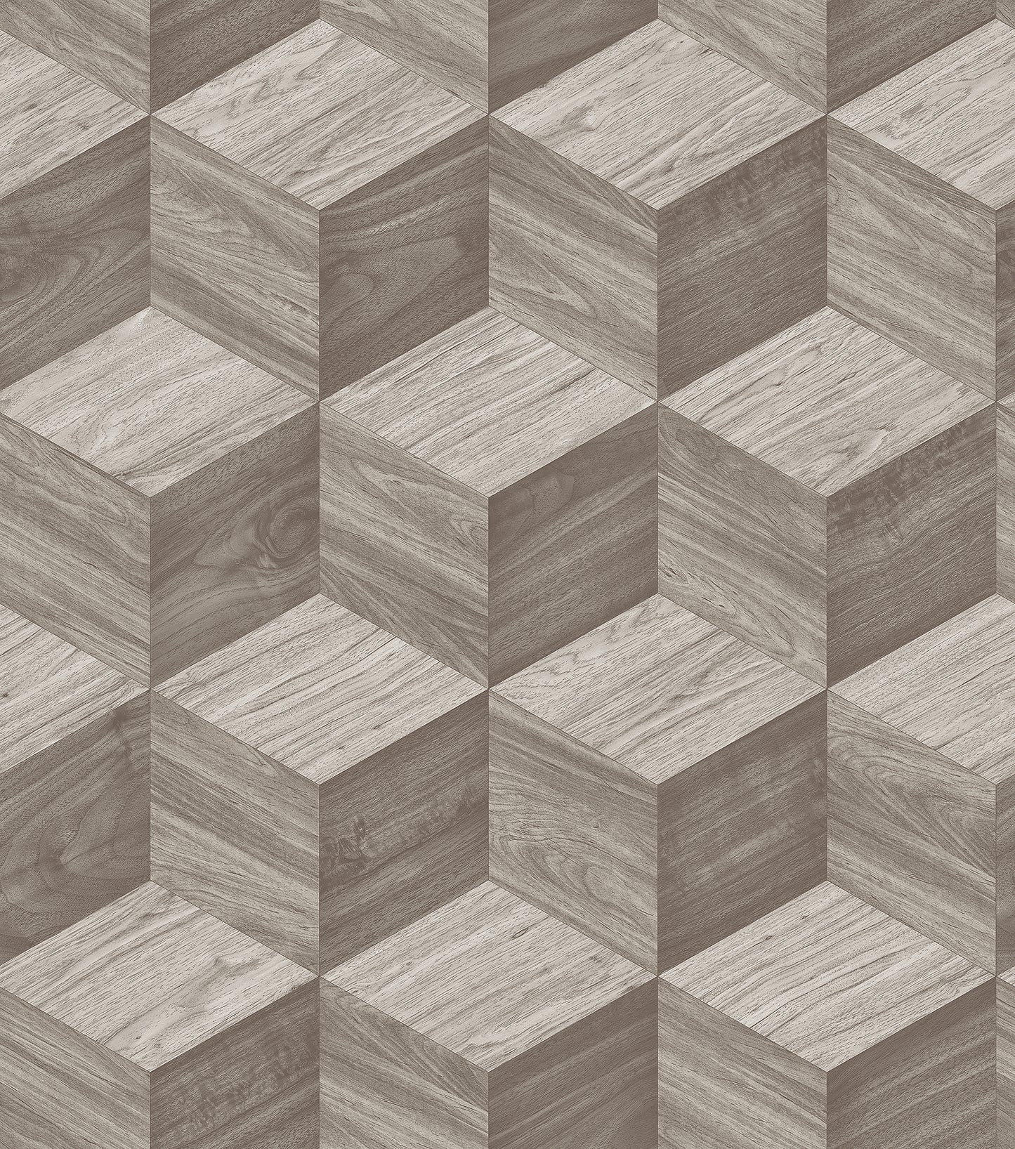 VEER DECOR Woodgrain Grid Taupe Wallpaper Faux Naturals Contemporary Taupe Wallpaper - 8388-AI2