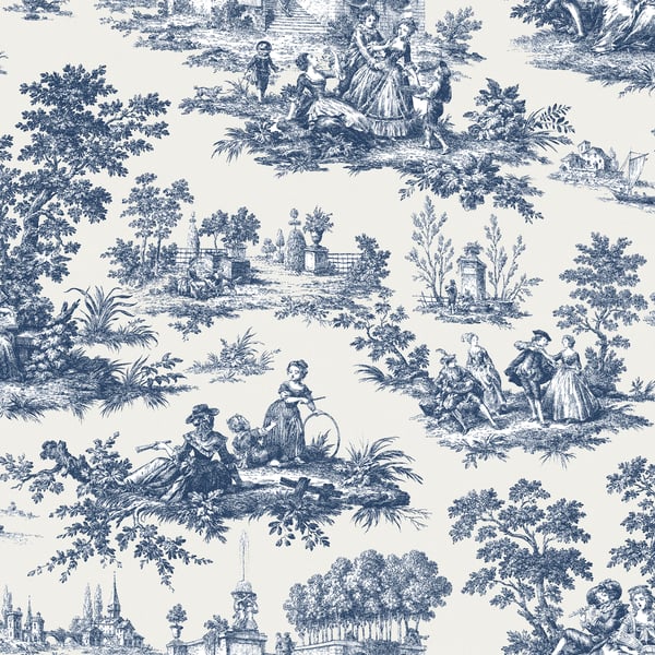 Galerie Wallcoverings Cottage Chic Paesaggio Barocco Galerie Wallcoverings Blue - 84043