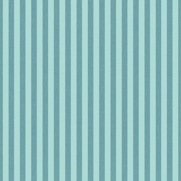Teal and mint vertical striped wallpaper with a subtle textured finish.