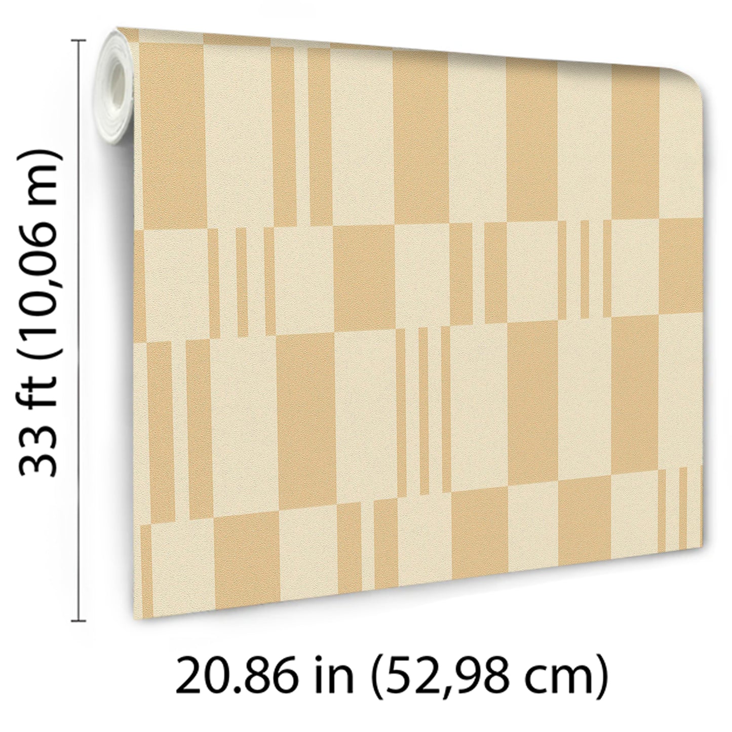 VEER DECOR Sun Geo Stripe Orange Wallpaper Patterns Transitional Orange Wallpaper - 8411-VRTR-AD2