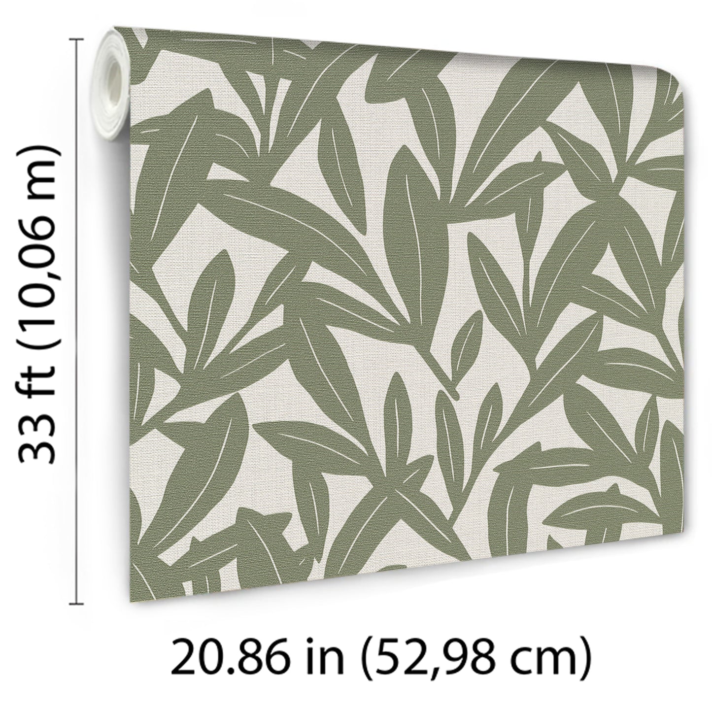 VEER DECOR Shadowleaf Green Wallpaper Nature Transitional Green Wallpaper - 8411-VRTR-AE1