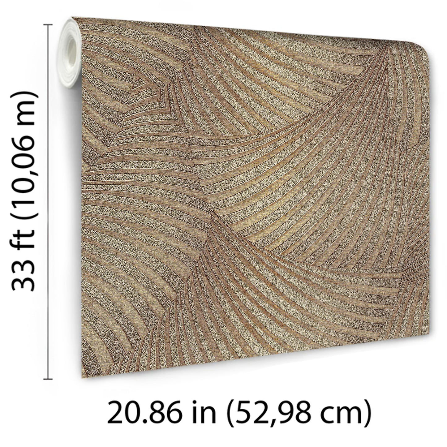 VEER DECOR Twill Gold Wallpaper Patterns Transitional Gold Wallpaper - 8413-VRFW-AD4