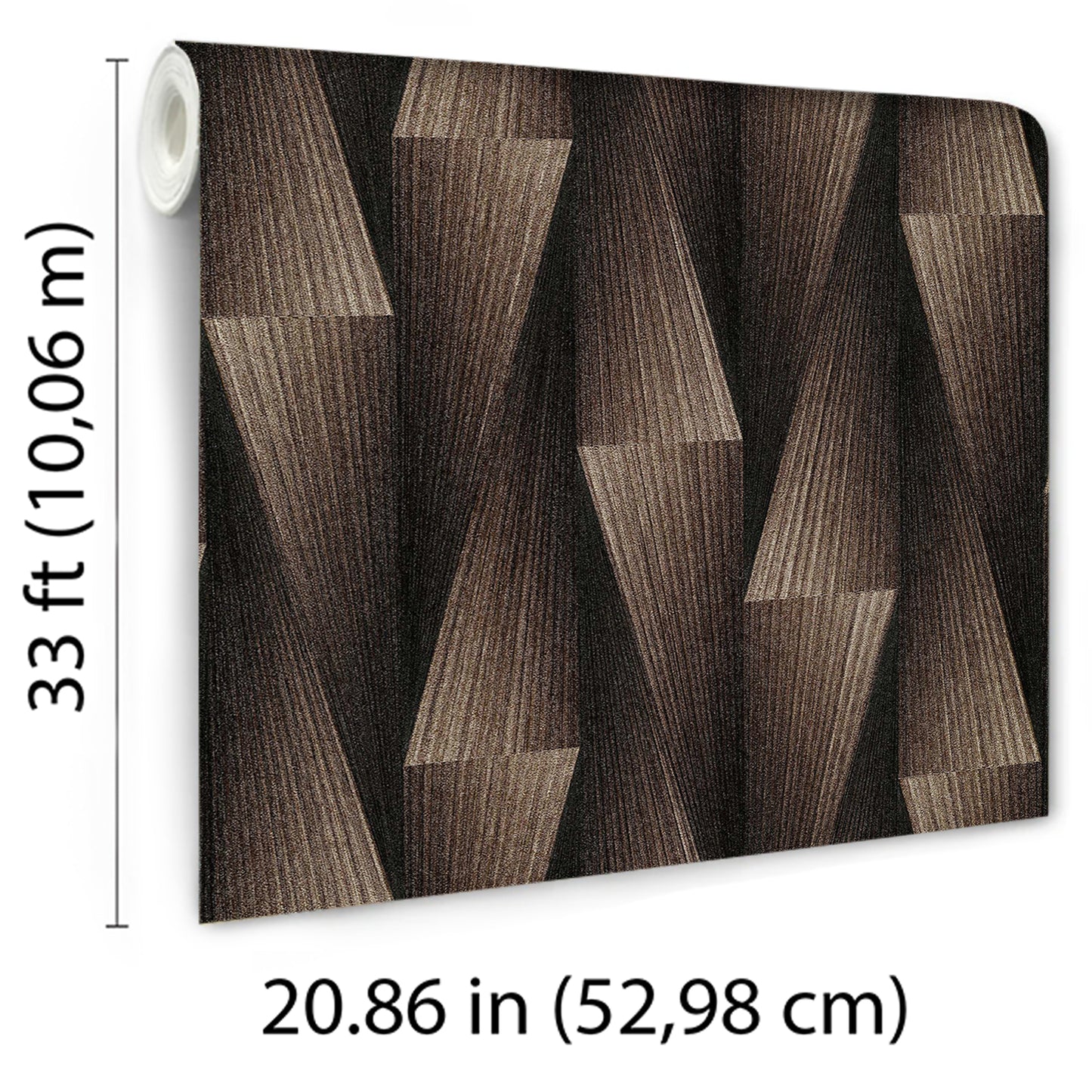 VEER DECOR Shift Brown Wallpaper Patterns Transitional Brown Wallpaper - 8413-VRFW-AE1