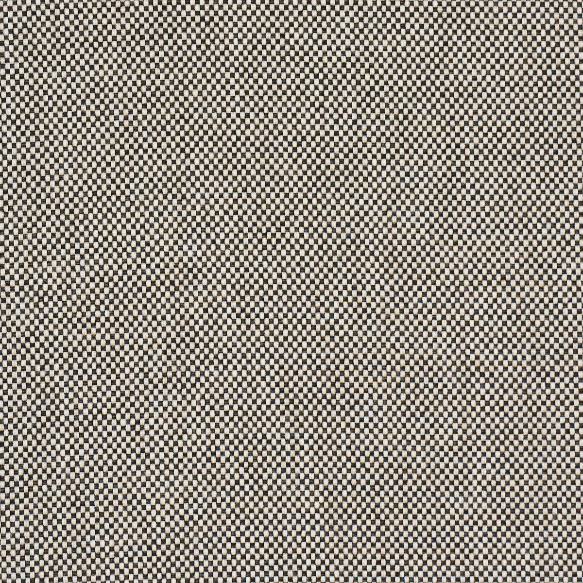 Black woven indoor/outdoor fabric texture with a tight micro-checkered grid pattern.