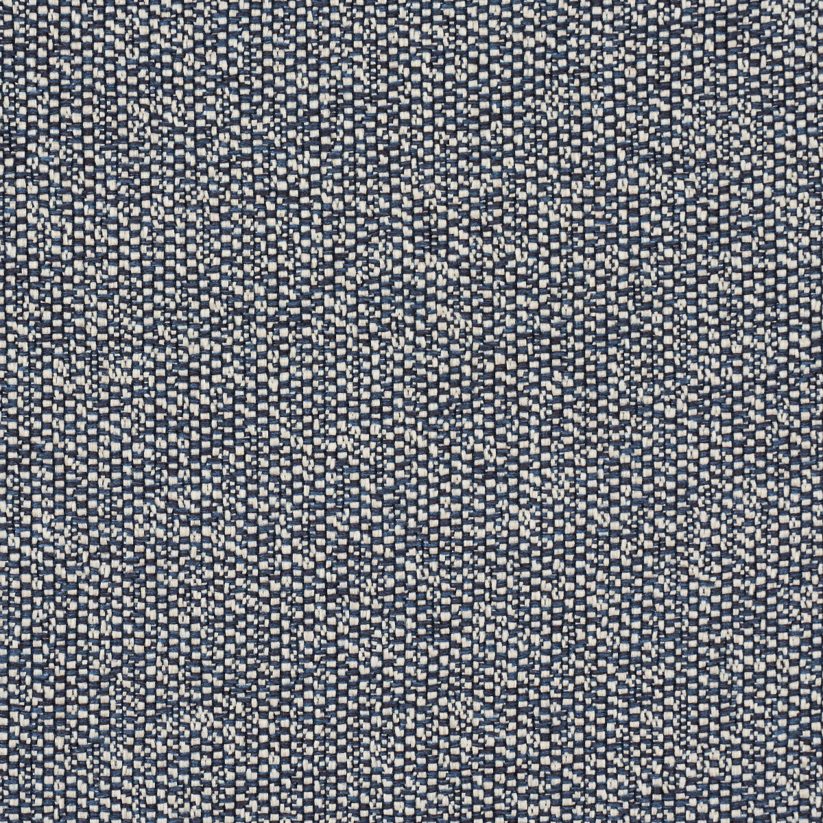 Navy blue woven fabric with tiny beige specks in a tweed-like pattern.