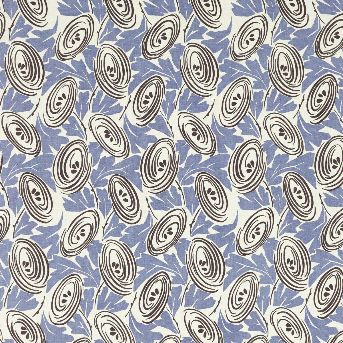 SCHUMACHER RAOUL TEXTILES PERCY PRINTS PRINTS BLUEBERRY - 845N51
