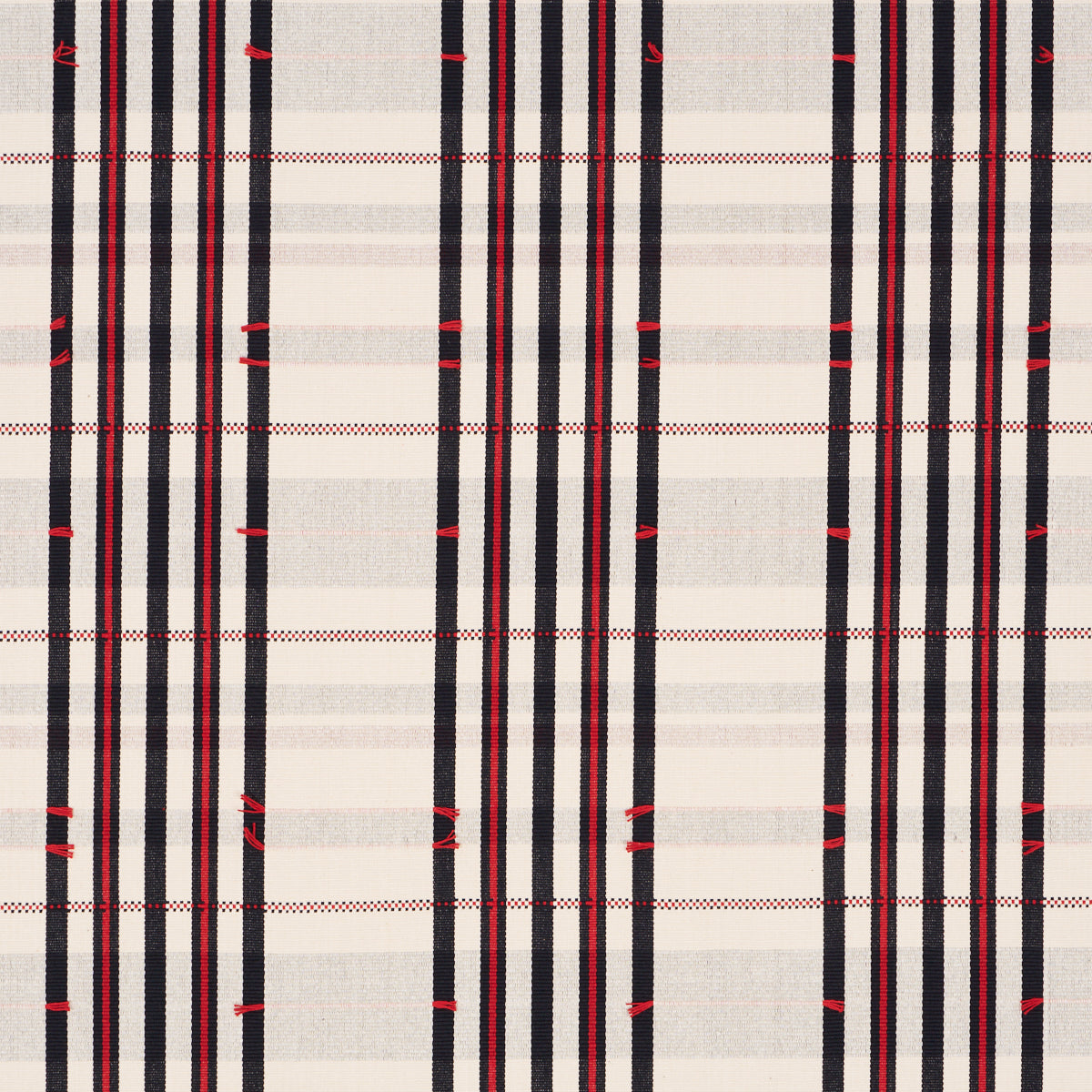 SCHUMACHER ASHBURY REMMY HAND WOVEN STRIPE WOVEN WOVEN NOIR - 84782