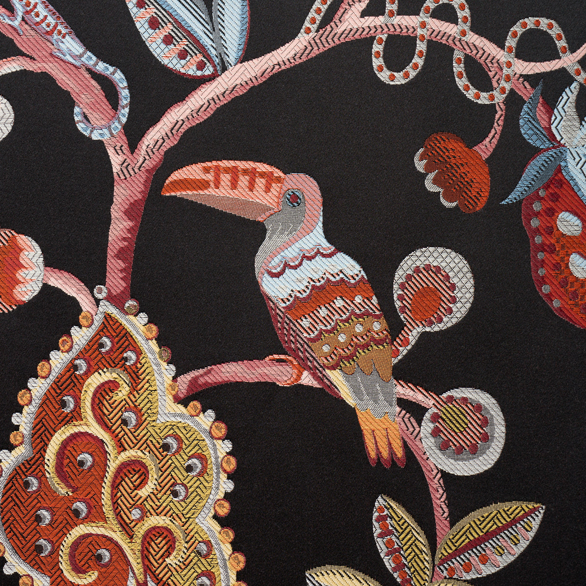 SCHUMACHER STATEMENT WOVENS BIRDS OF PARADISE WOVEN WOVEN WOVEN NOIR - 85110