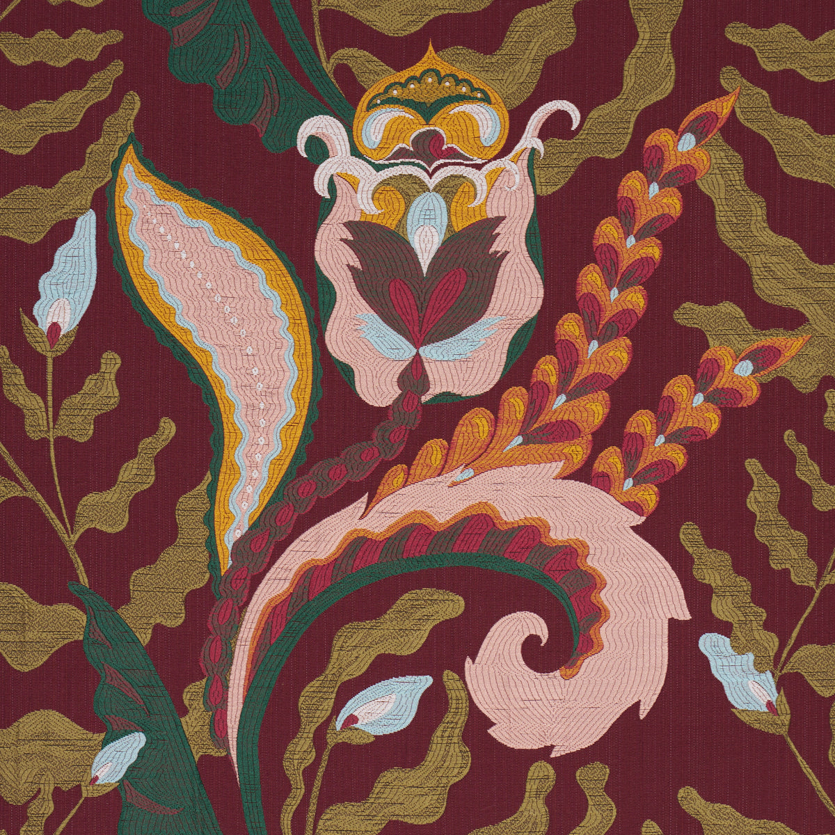 SCHUMACHER LAURA GONZALEZ JAIPUR FANTAISIE WOVEN WOVEN AUBERGINE - 85492