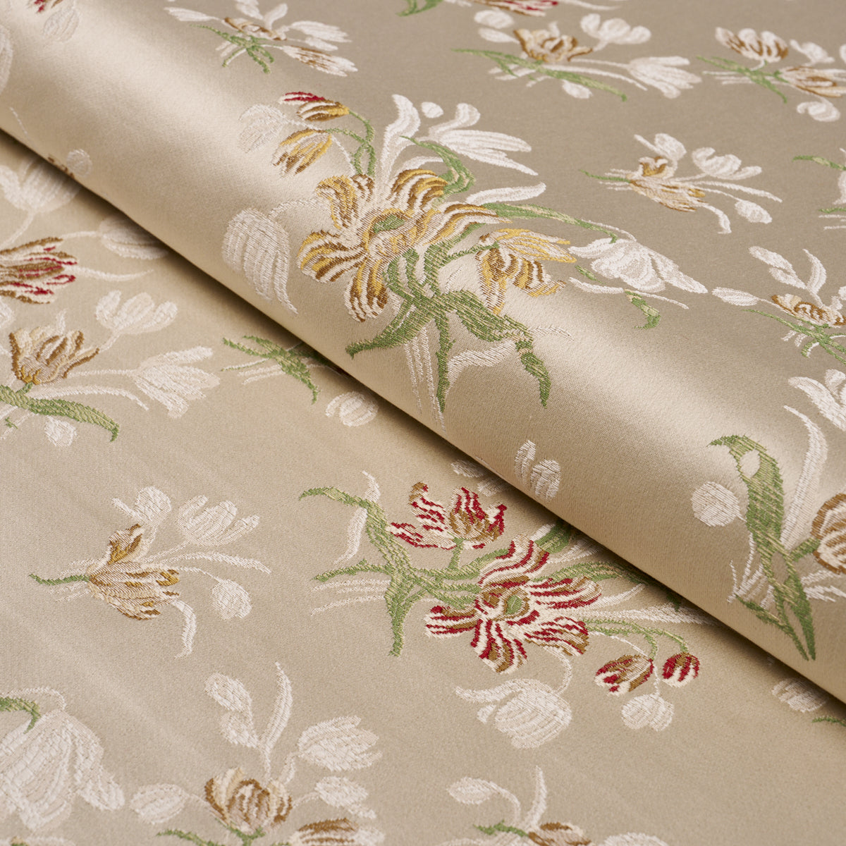 SCHUMACHER WILLIAMSBURG SPITALFIELDS BOUQUET WOVEN WOVEN ALABASTER - 85820