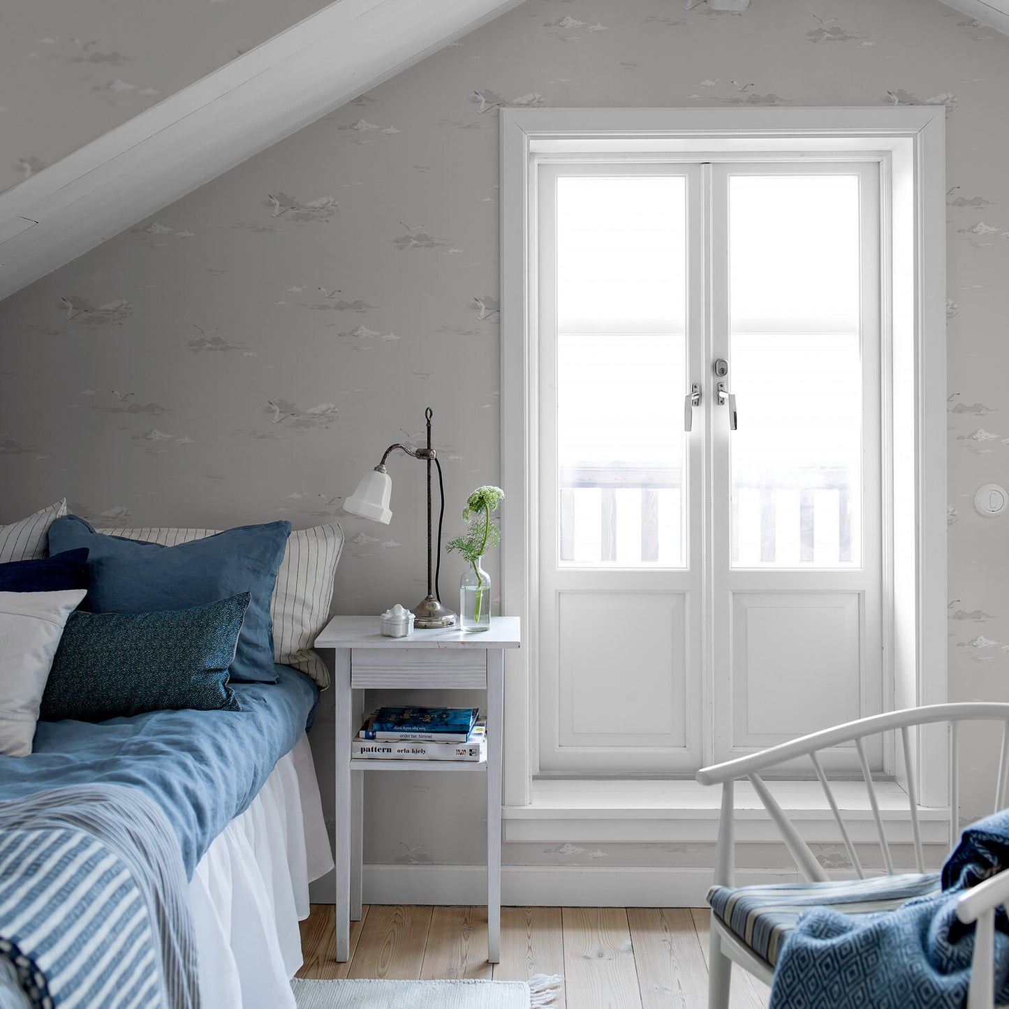 SCHUMACHER Borastapeter SEAGULLS GREY - 8857