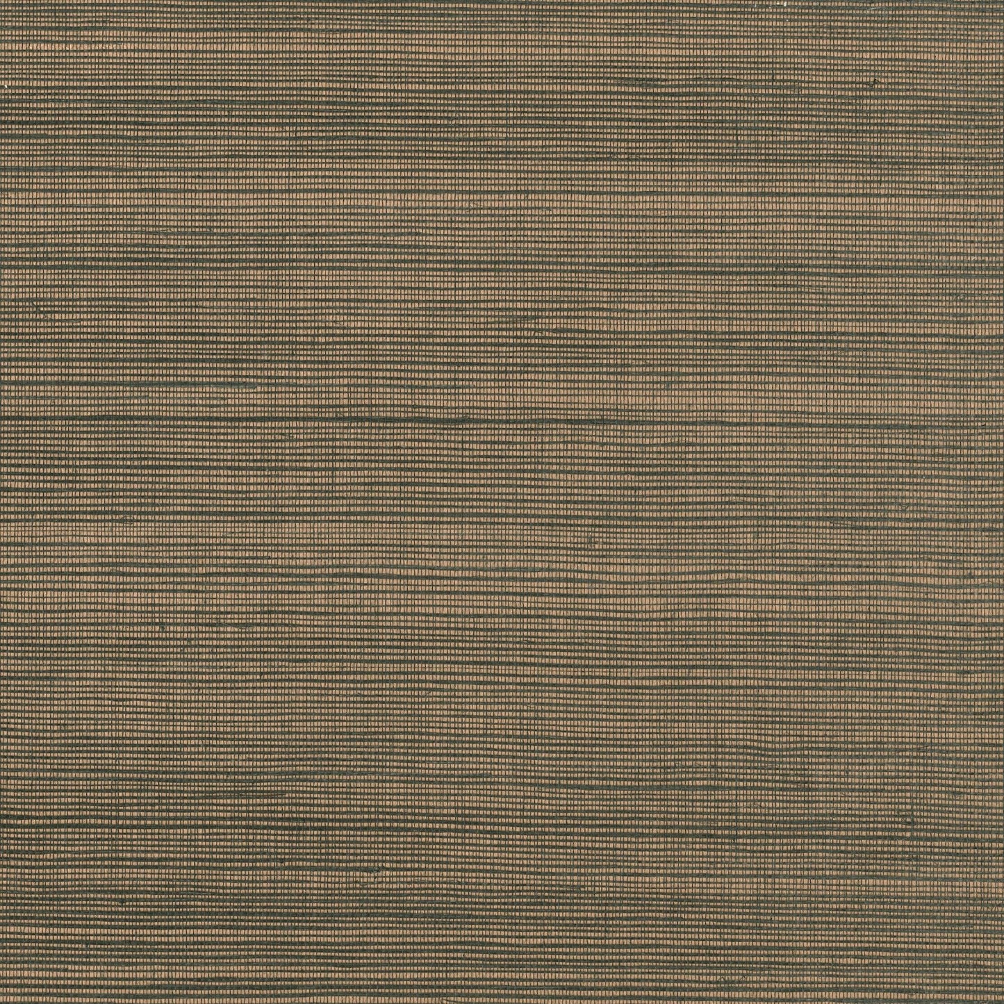 Brown and tan woven fabric with fine horizontal stripes and subtle crosshatch texture, ideal for upholstery or drapery.