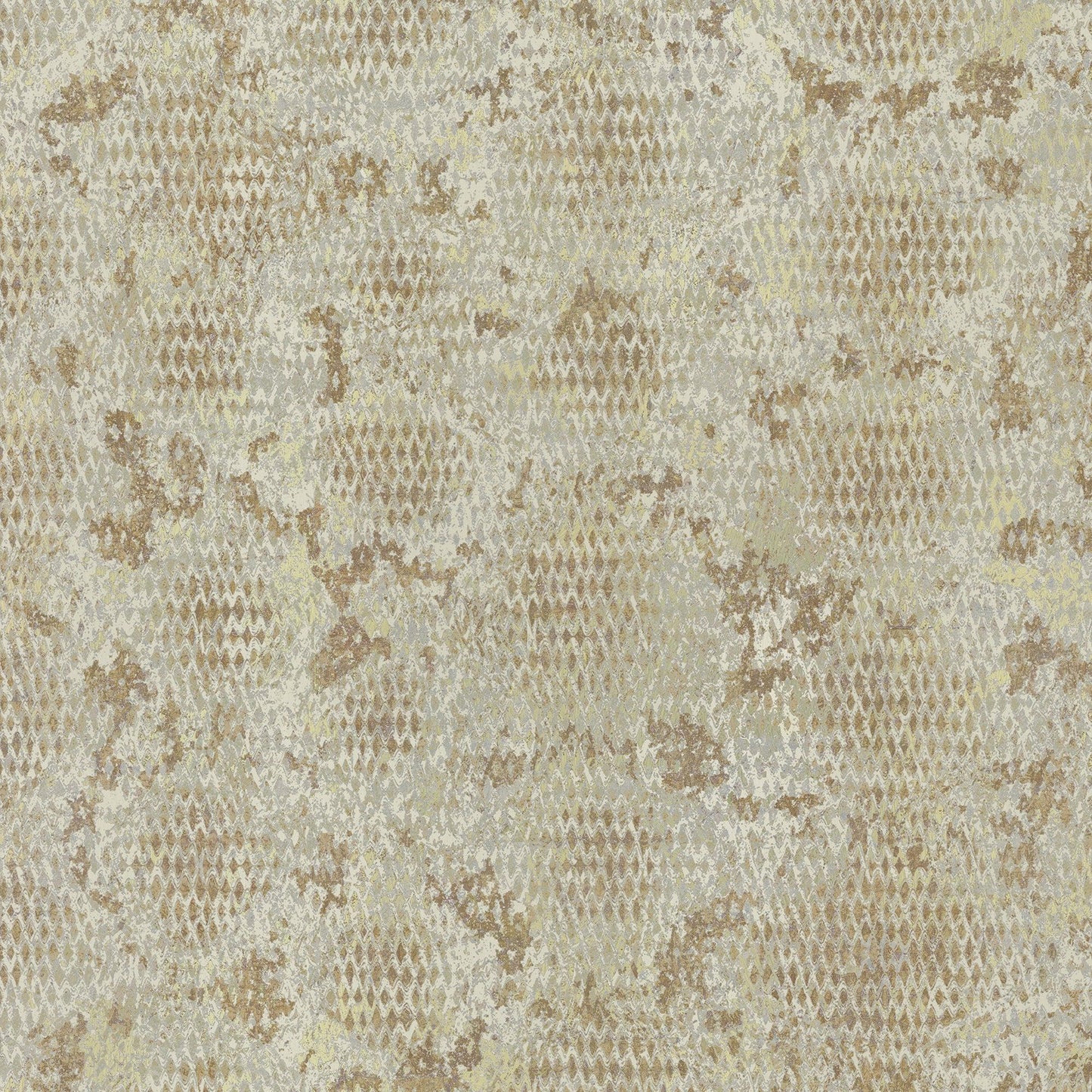 Beige snake-skin patterned wallpaper texture with tan and pale yellow accents, faux reptile scales.