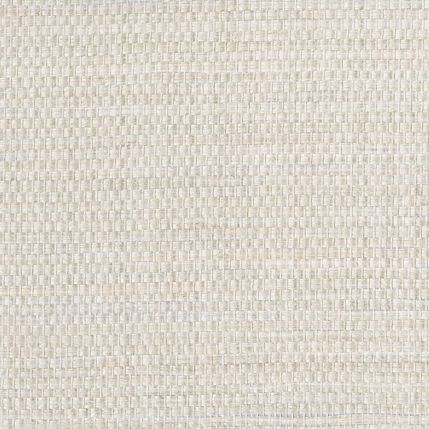Beige wallpaper with a tight square basket-weave texture; straw-paper style surface.