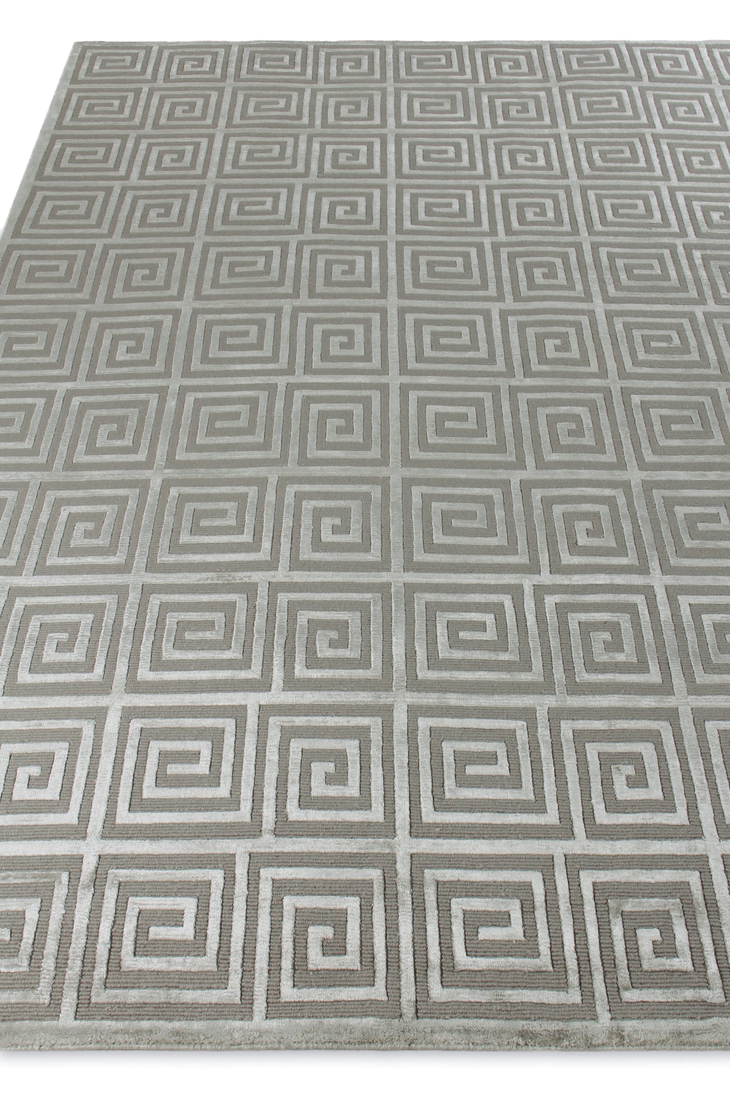 EXQUISITE RUGS OUTLET Greek Key Indoor Hand Knotted - 9419-4'X6'