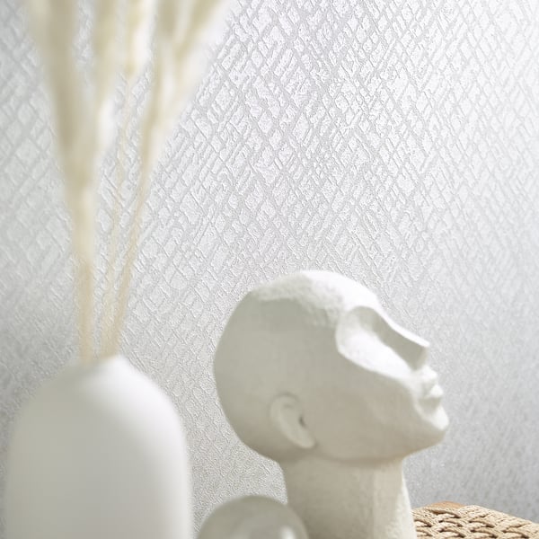 Galerie Wallcoverings Air Crosshatch Galerie Wallcoverings White - AI95040