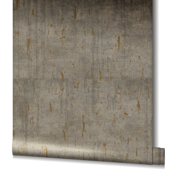 Galerie Wallcoverings Earth Aged Concrete Galerie Wallcoverings Bronze, Brown - EA99120