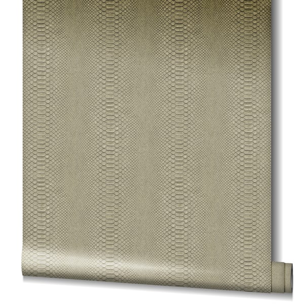 Galerie Wallcoverings Earth Snake Skin Galerie Wallcoverings Bronze, Brown - EA99179