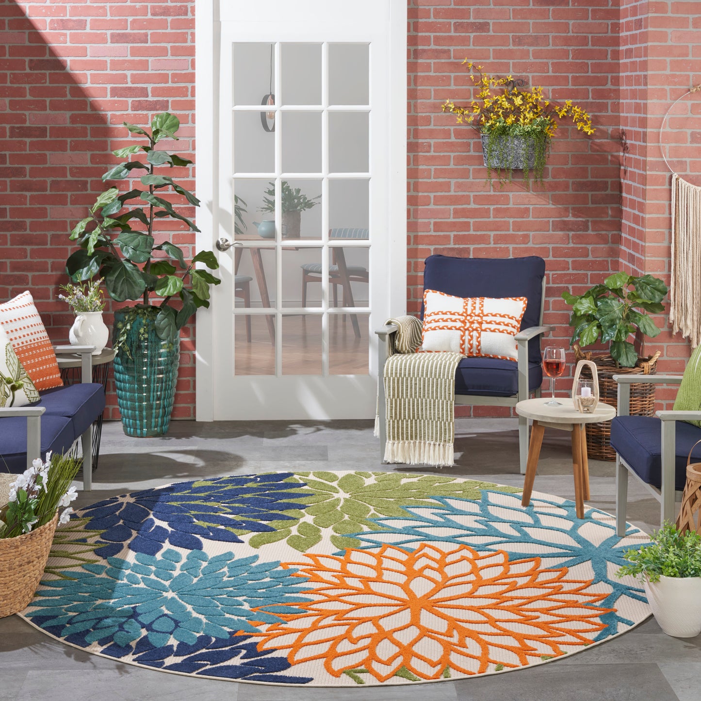 Nourison Rugs Nourison Home Tropical 8' X Round - 099446067197