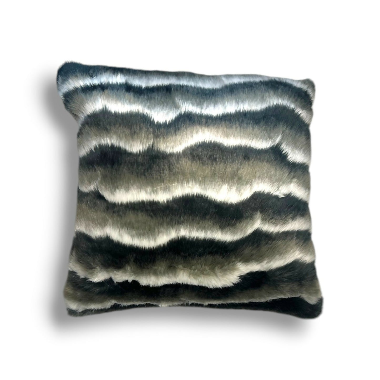 20" Huntington House Gray Faux Fur Pillow Cover