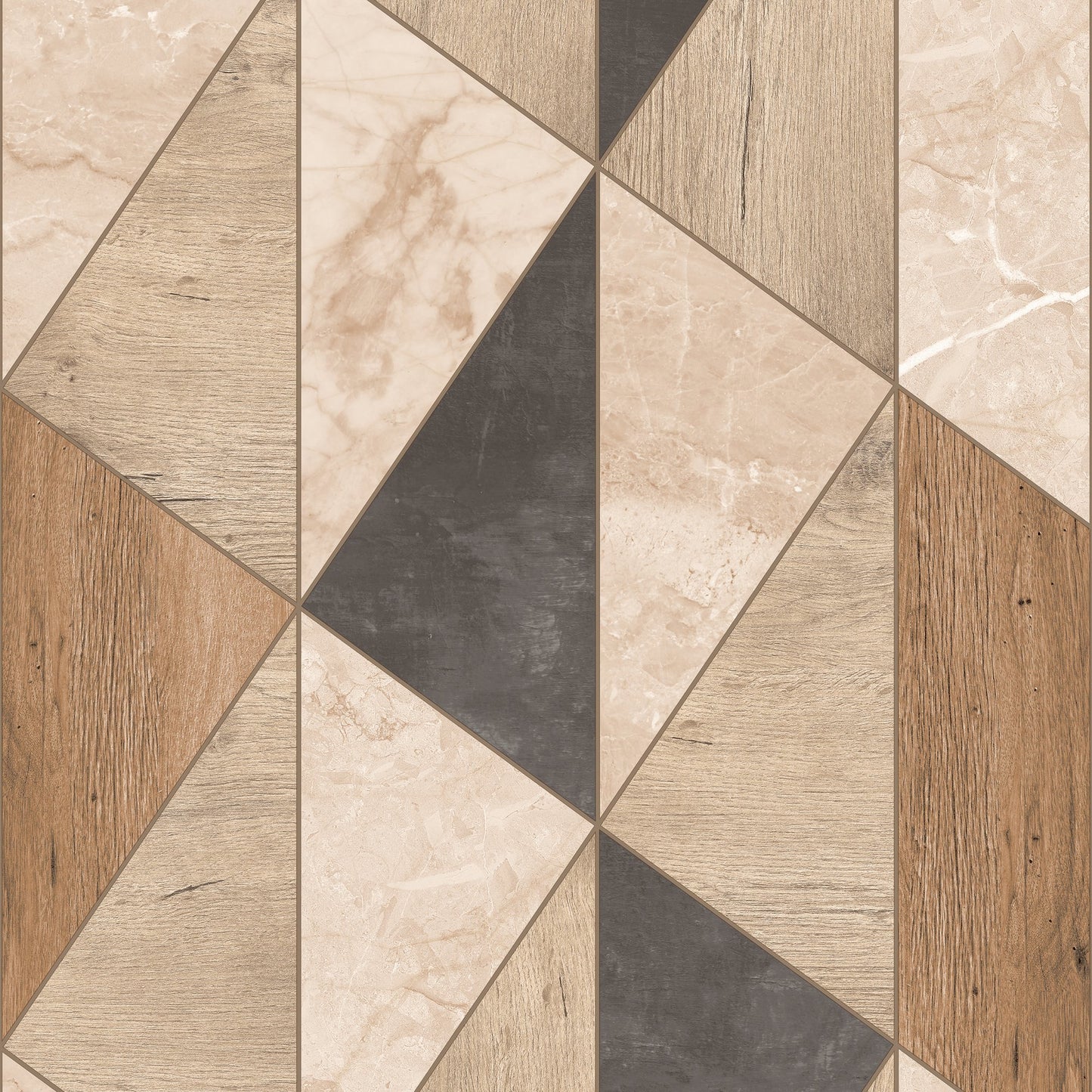 GALERIE WALLCOVERINGS Arcadia Geometric, All-over Brown - ARA65103