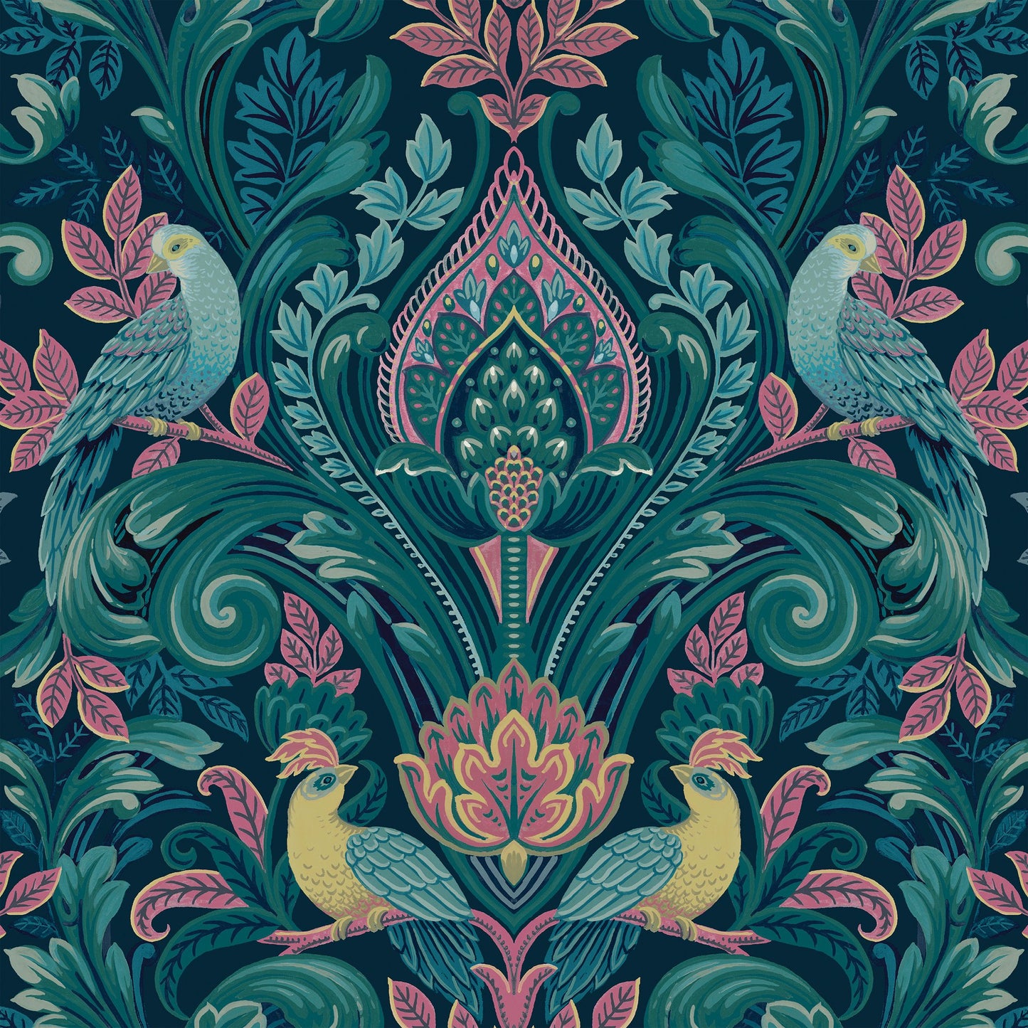 GALERIE WALLCOVERINGS Arcadia Medallion, All-over, Print Blue - ARA67801