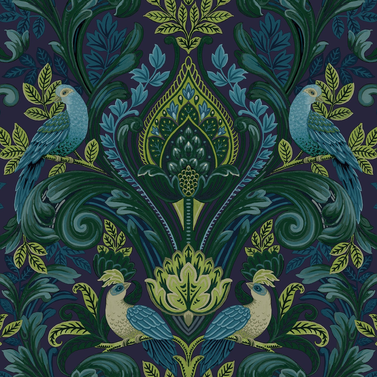 GALERIE WALLCOVERINGS Arcadia Medallion, All-over, Print Blue - ARA67802