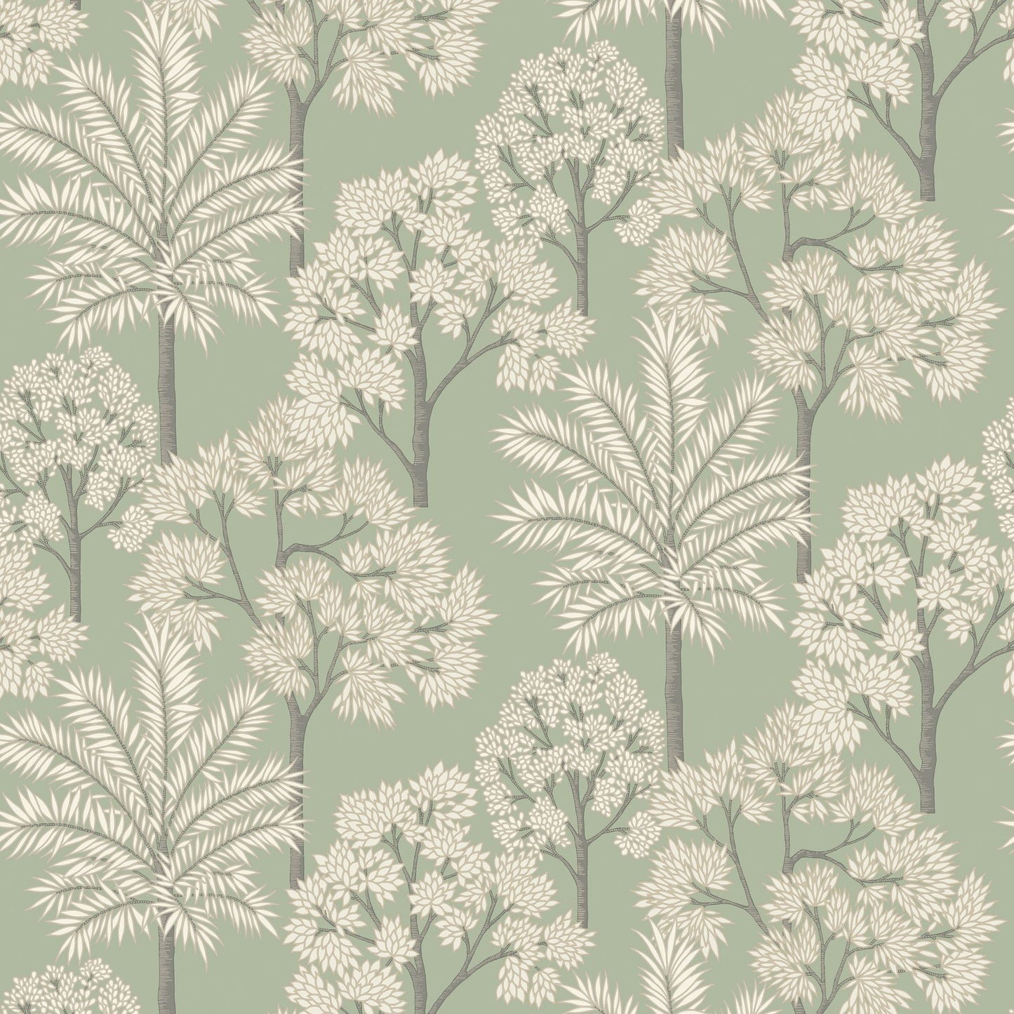 GALERIE WALLCOVERINGS Arcadia Branched, Leaves, All-over Green - ARA71308