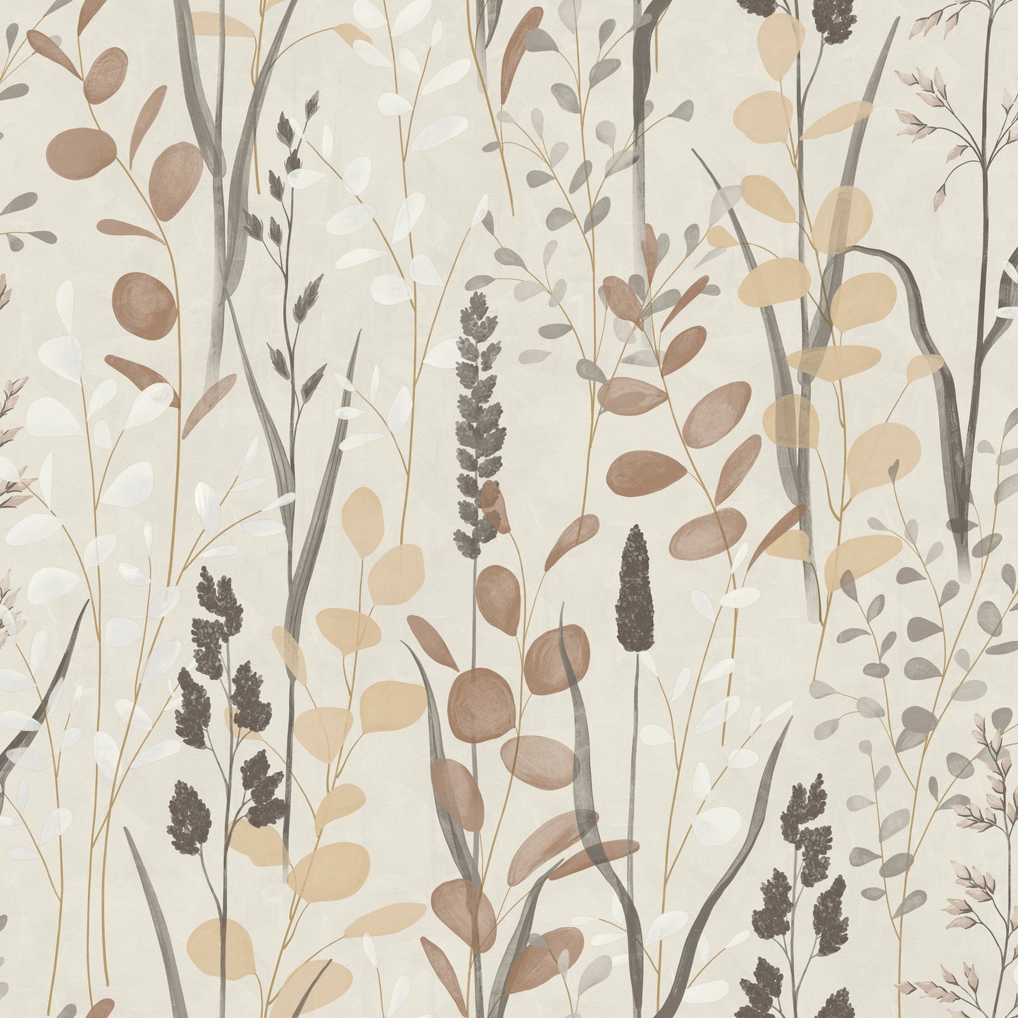 GALERIE WALLCOVERINGS Karuna Branched, Leaves, All-over Beige - KRA76203