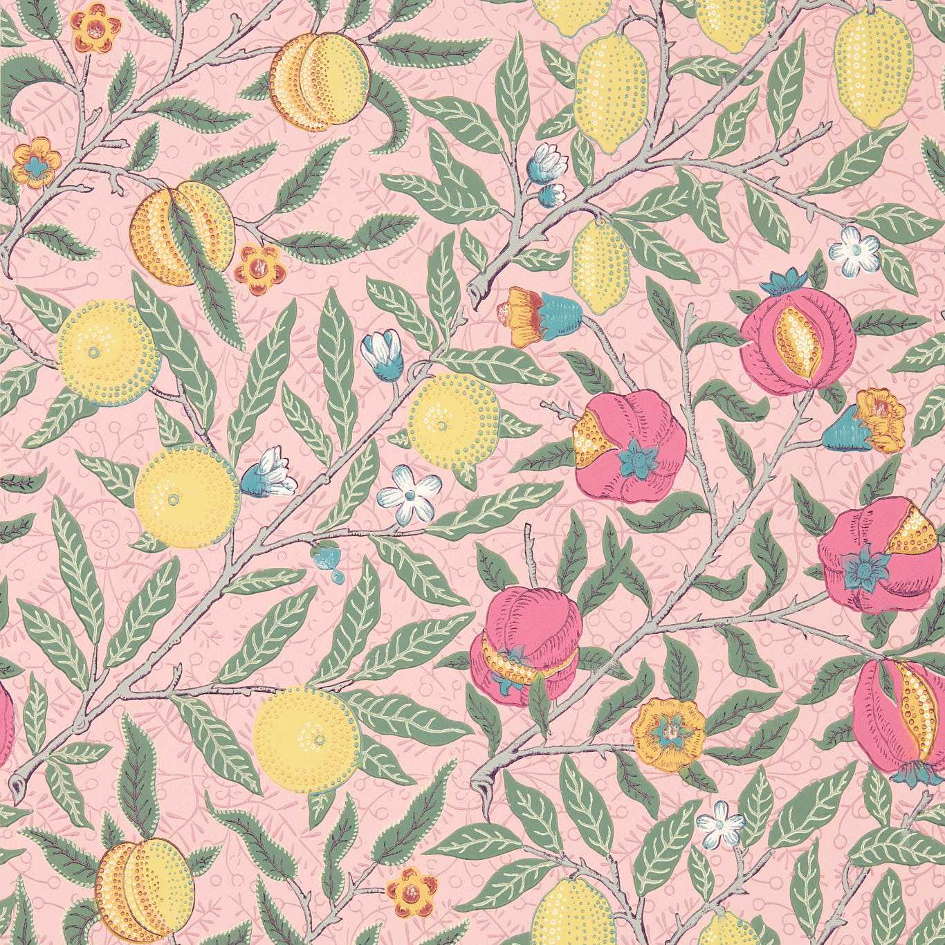 MORRIS & CO Fruits Wallpaper Leaves , Trees Stardust Surface- Printed Wallpaper - AARC510010
