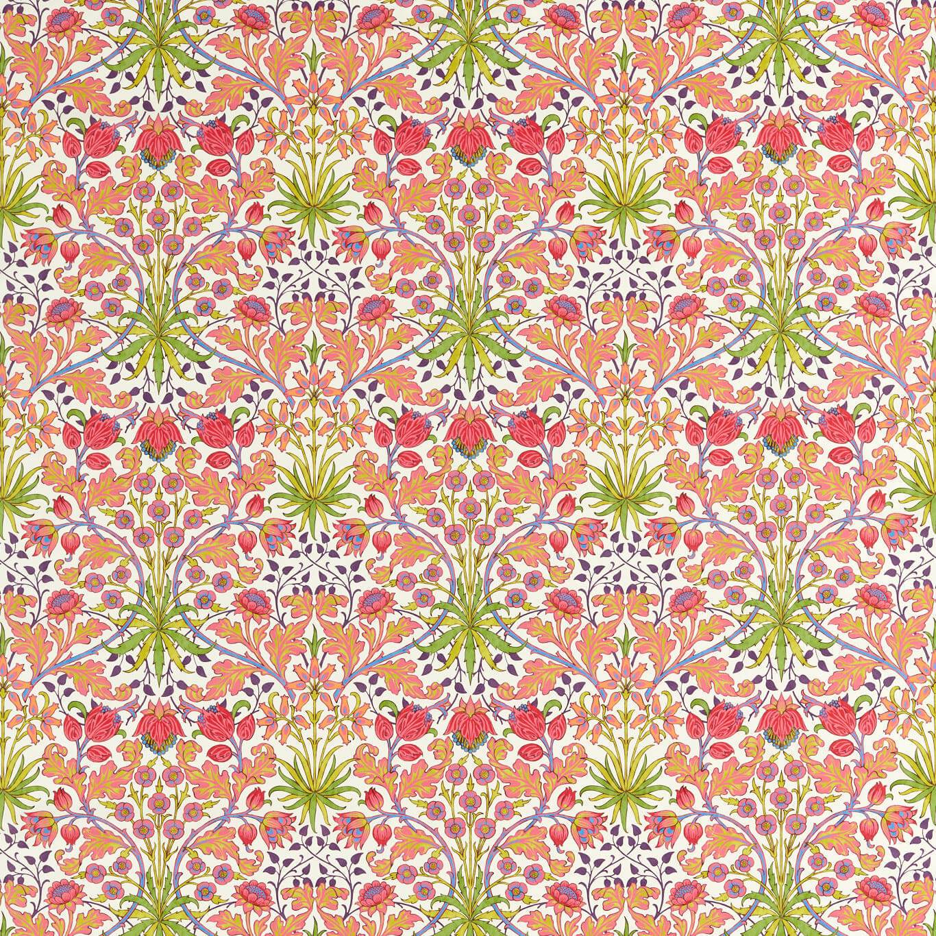 MORRIS & CO Hyacinth Fabric Contemporary, Floral Cosmo Pink - AARC520005