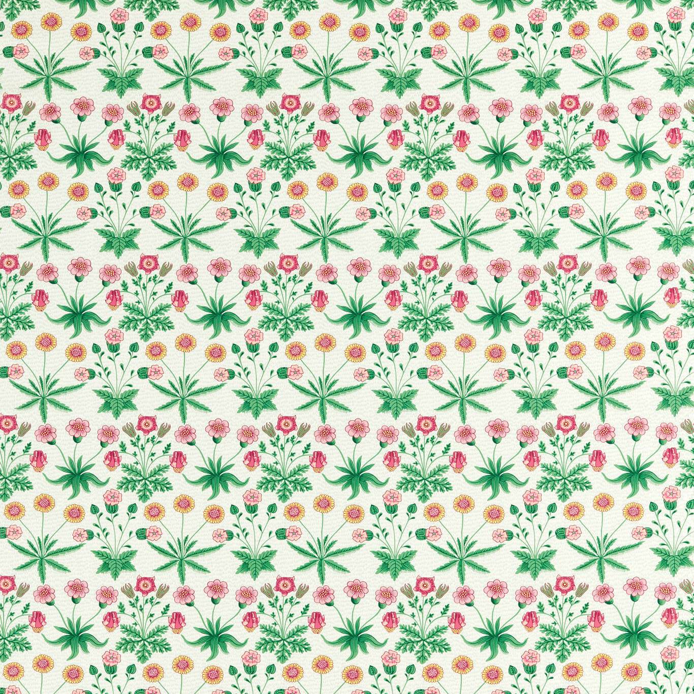 MORRIS & CO Daisy Fabric Classic Floral Strawberry Fields - AARC520009