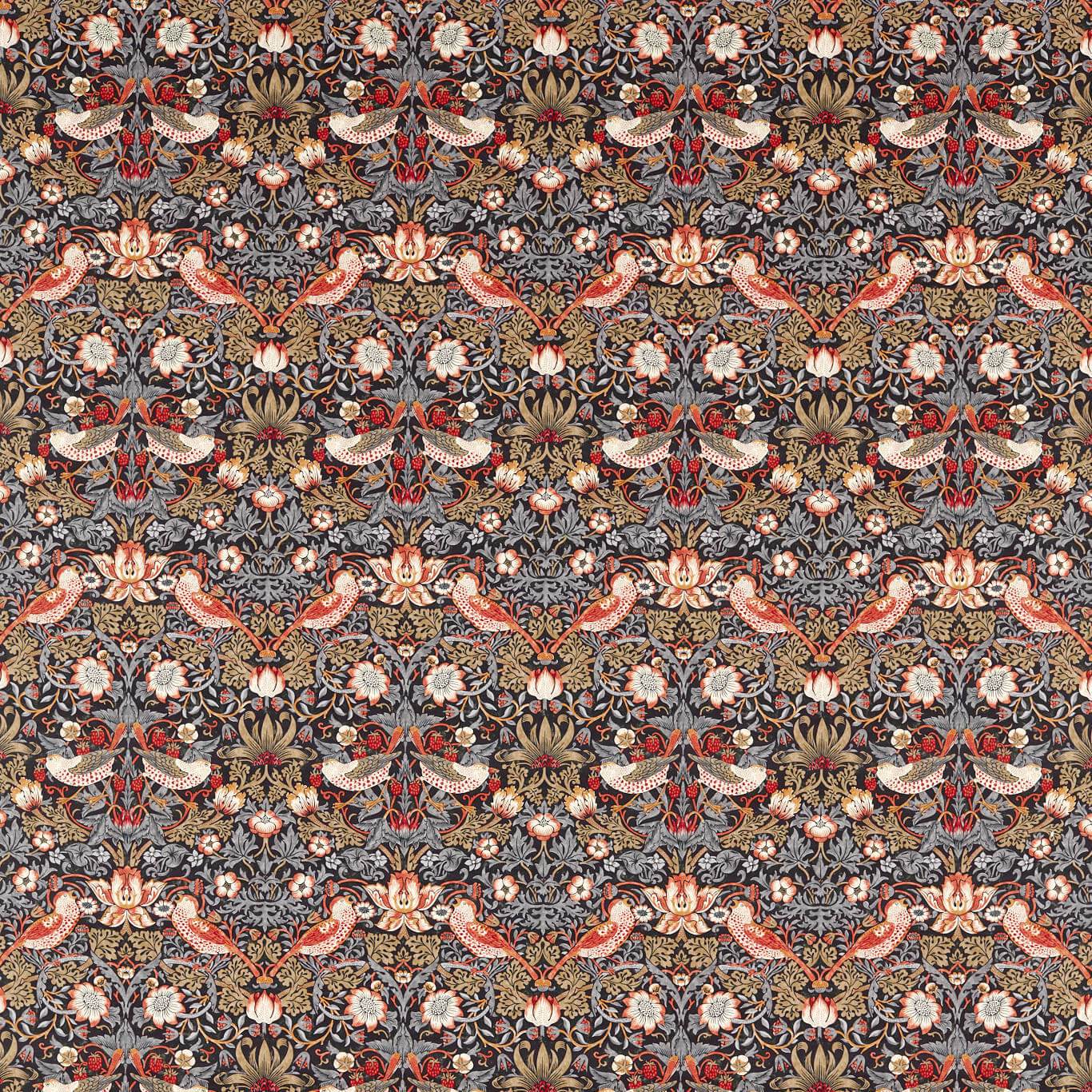 MORRIS & CO Strawberry Thief Fabric Birds Old Fashioned - AARC520016