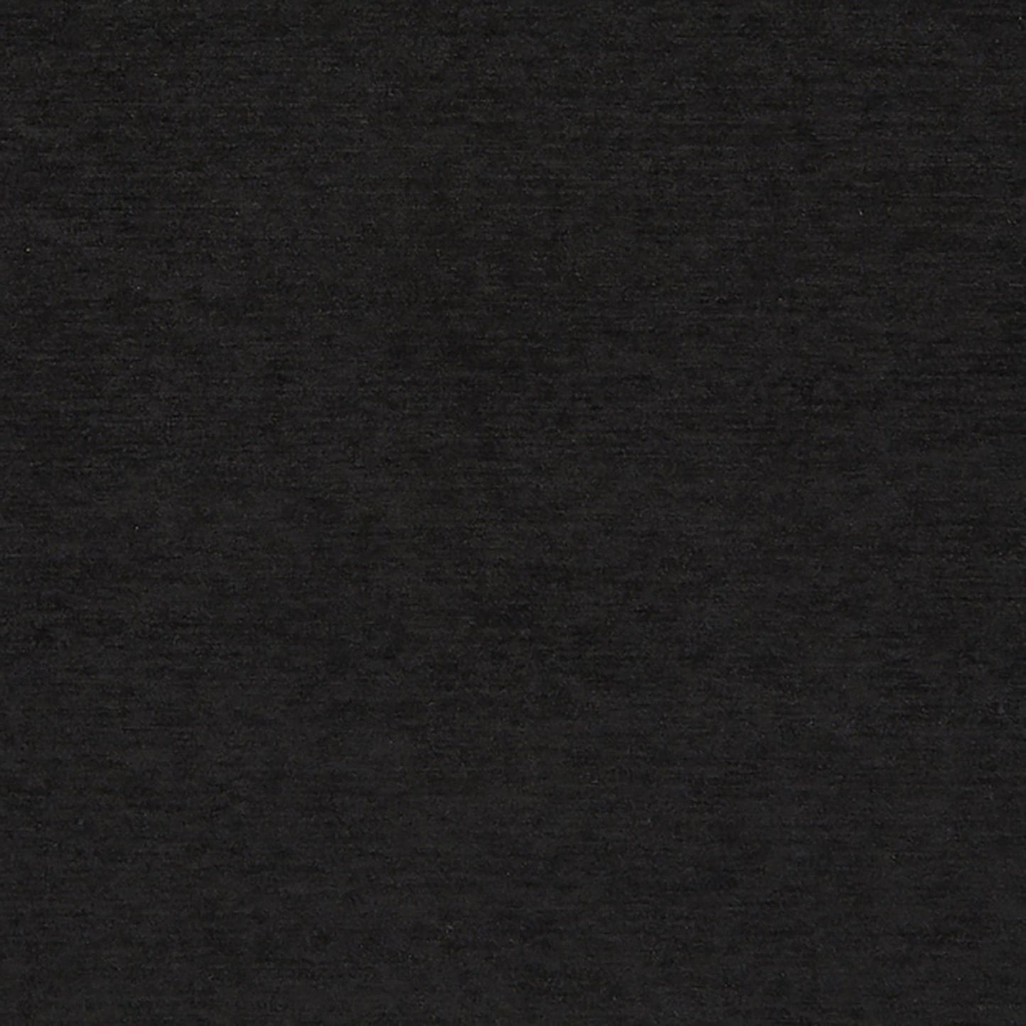 Plain black chenille fabric swatch with subtle texture.