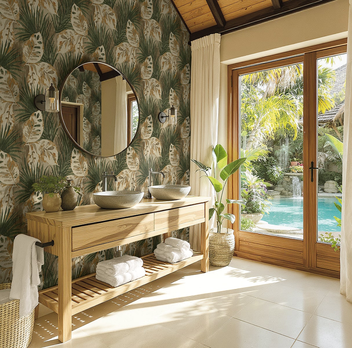 Seabrook Designs Karma Botanical Tropical Greens - AG60204