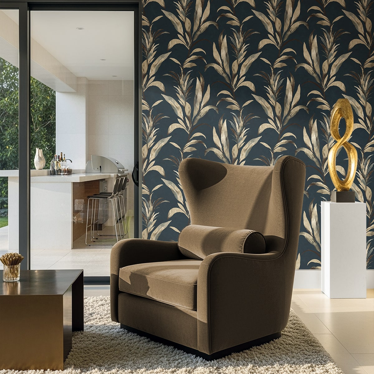 Seabrook Designs Padma Botanical Tropical Blues - AG60702