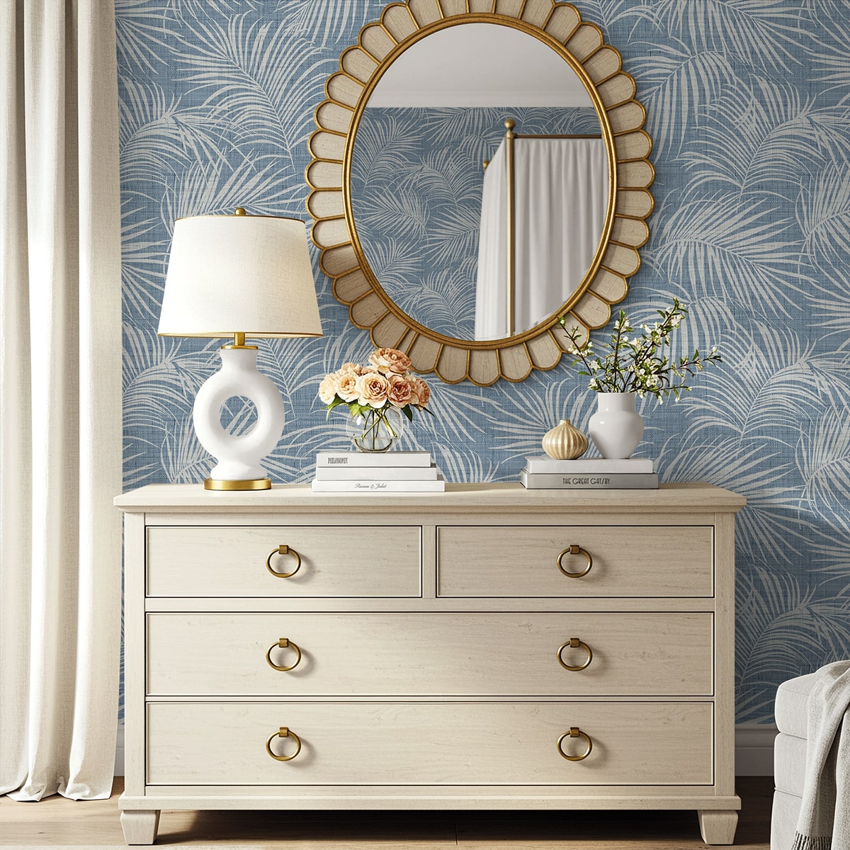Seabrook Designs Jiva Botanical Coastal Blues - AG60902