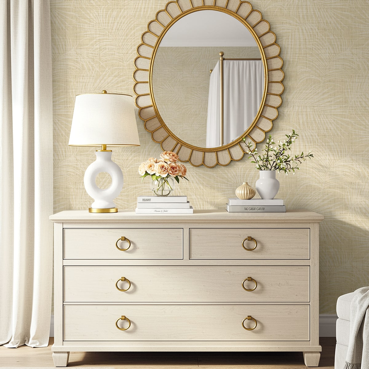 Seabrook Designs Jiva Botanical Coastal Warm Neutrals , Beiges - AG60905