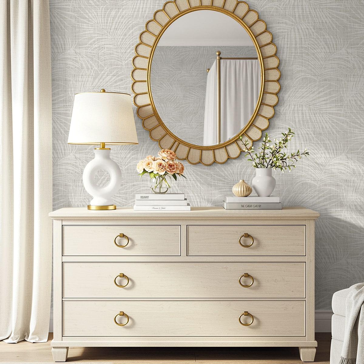 Seabrook Designs Jiva Botanical Coastal Cool Neutrals - AG60908