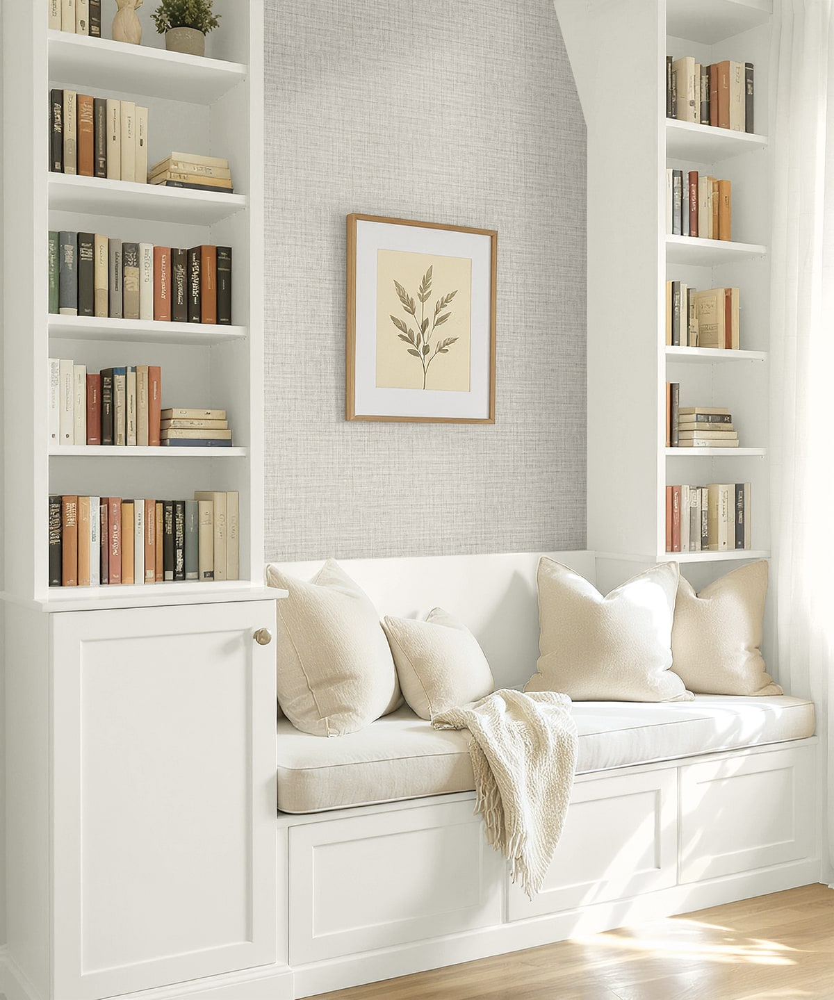 Seabrook Designs Surya Faux Weave Coastal Cool Neutrals - AG61008
