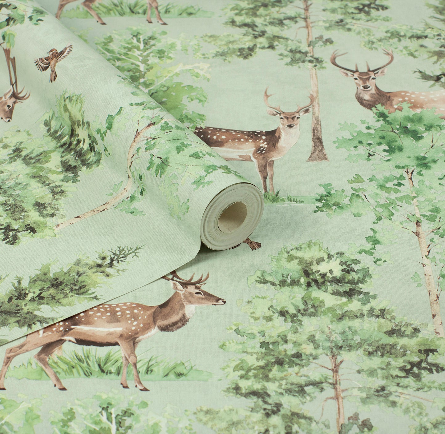 York Wallcoverings Arthouse Cletis Neutral Deer Forest Wallpaper Woods & Forests Lodge Neutral Wallpaper - AH100215AH