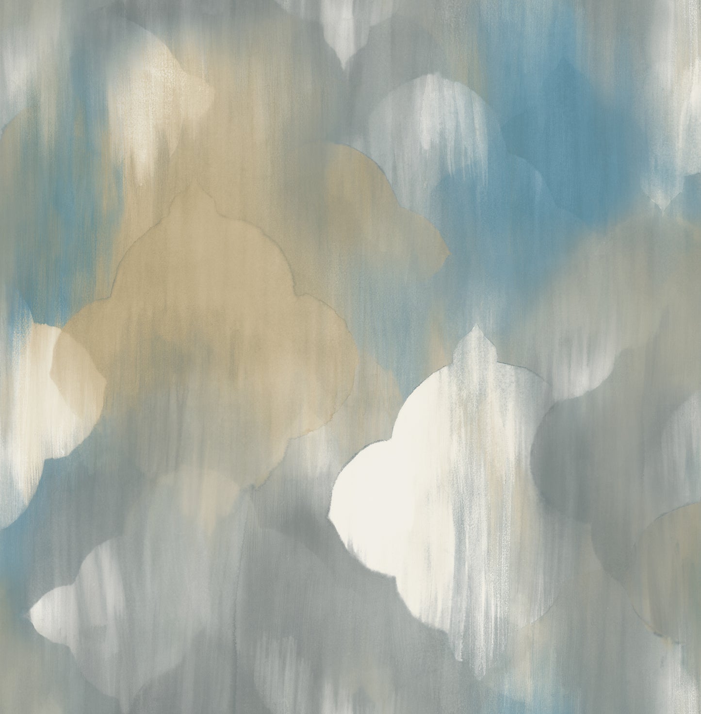 Seabrook Designs Rainbow Clover Abstract Contemporary Gold, Brown, & Blue - AH40302