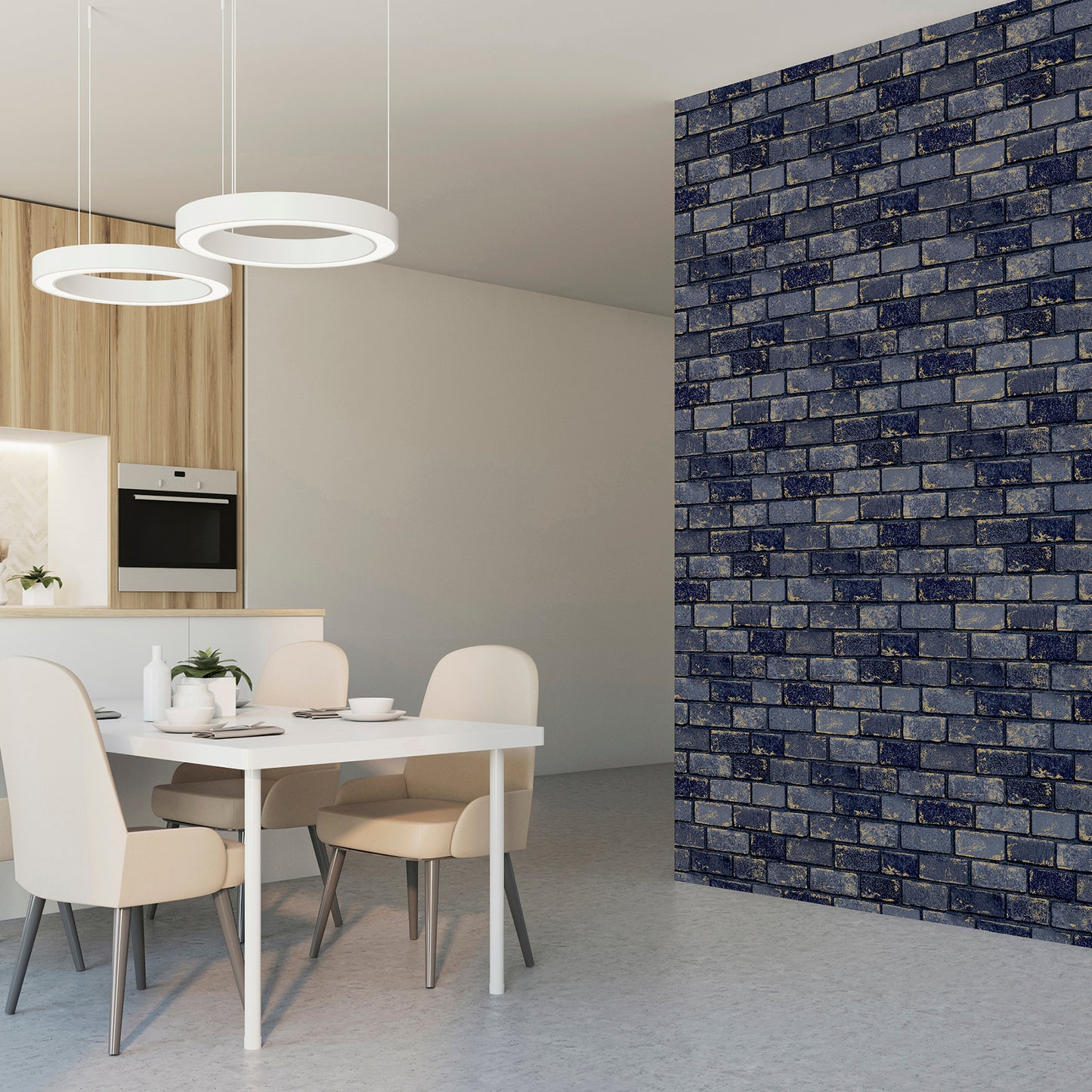 York Wallcoverings Arthouse Myron Charcoal Metallic Brick Wallpaper Graphics Modern Charcoal Wallpaper - AH692200