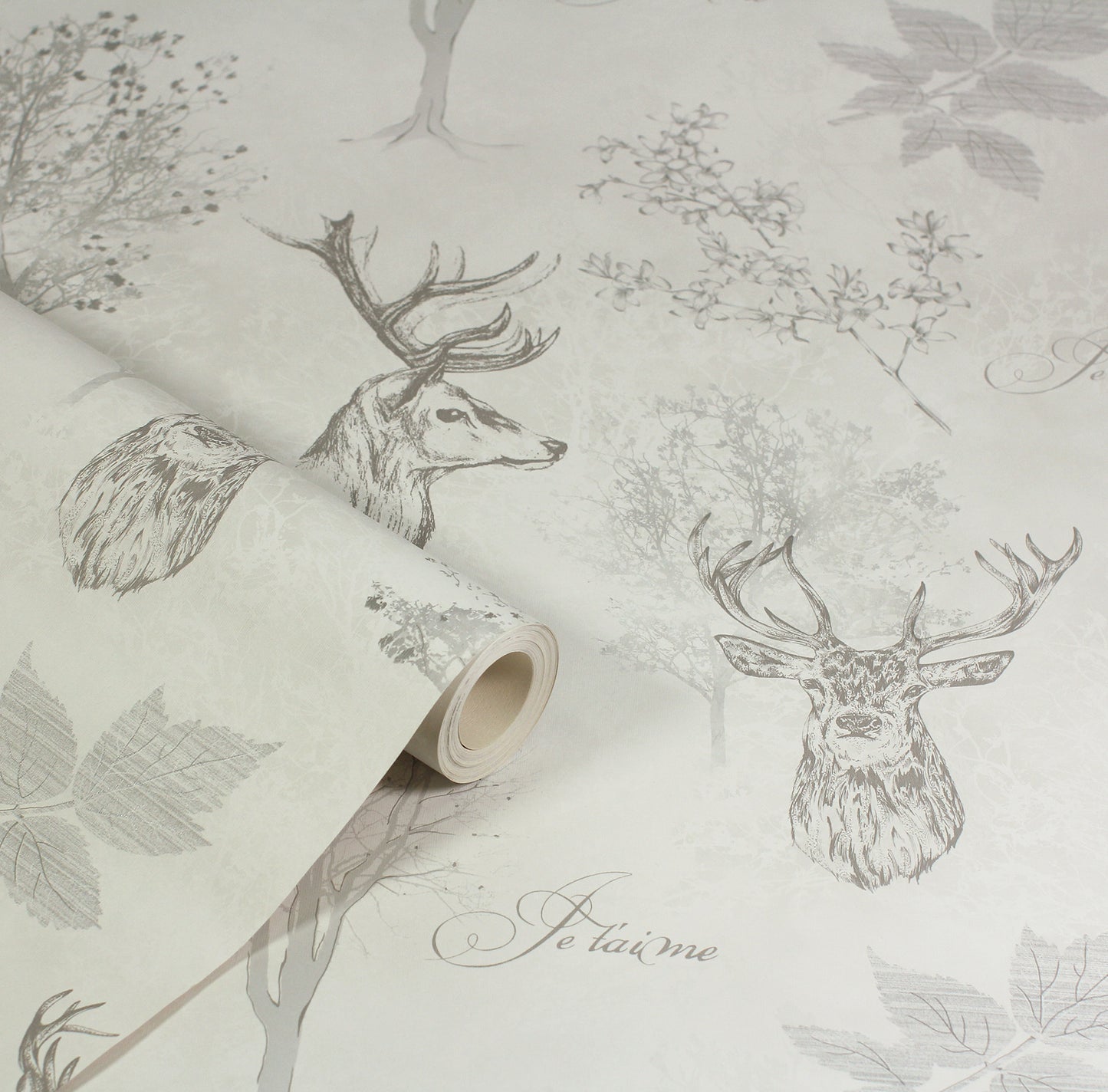 York Wallcoverings Arthouse Gilbert Black Etched Stag Wallpaper Animals Lodge Black Wallpaper - AH901808