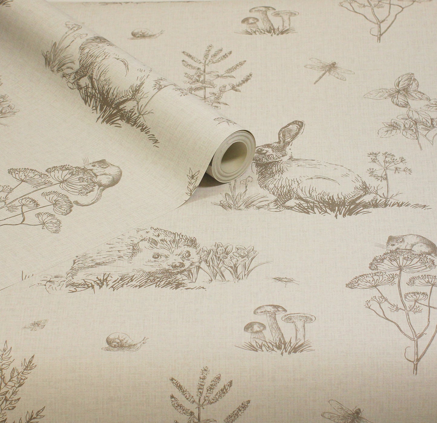 York Wallcoverings Arthouse Clawford Beige Meadow Friends Wallpaper Animals Farmhouse Beige Wallpaper - AH924409