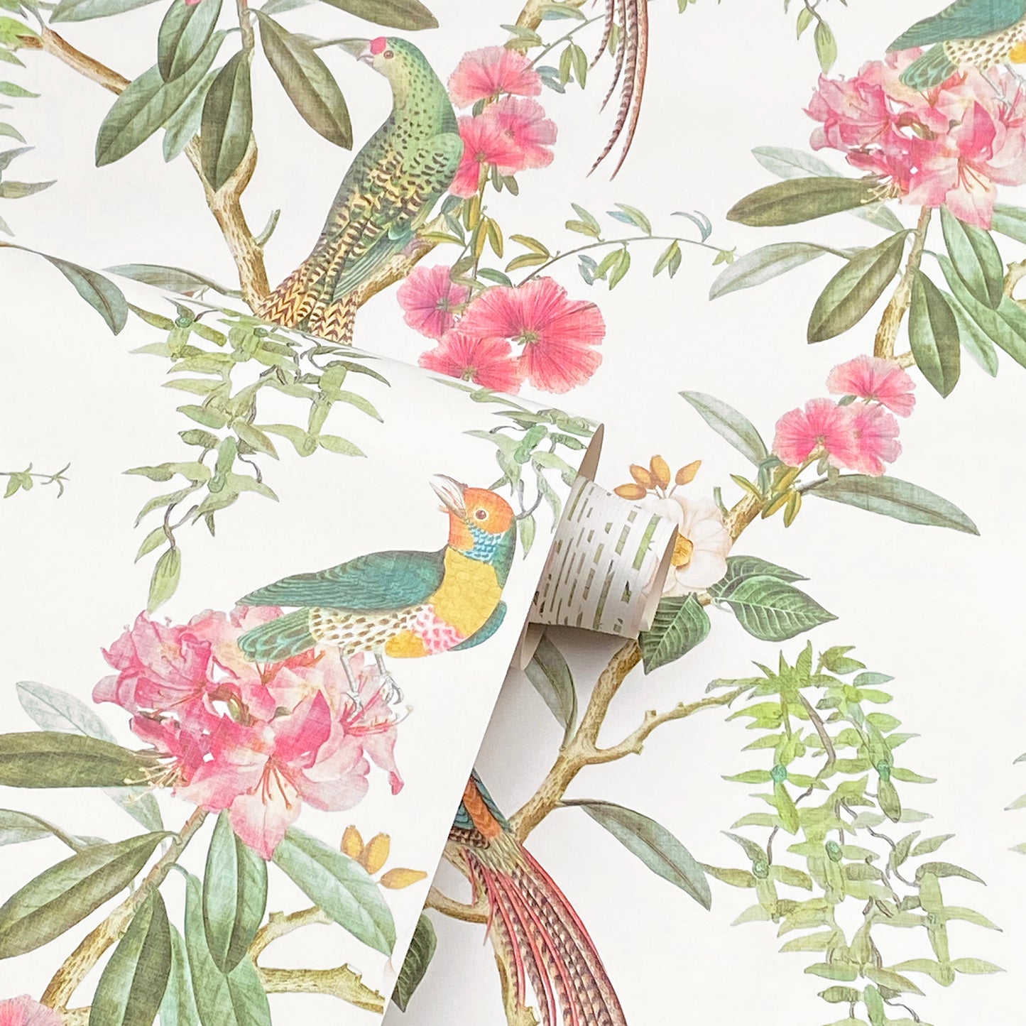 York Wallcoverings Arthouse Celine Pink Courtyard Garden Wallpaper Animals Tropical Pink Wallpaper - AH924907